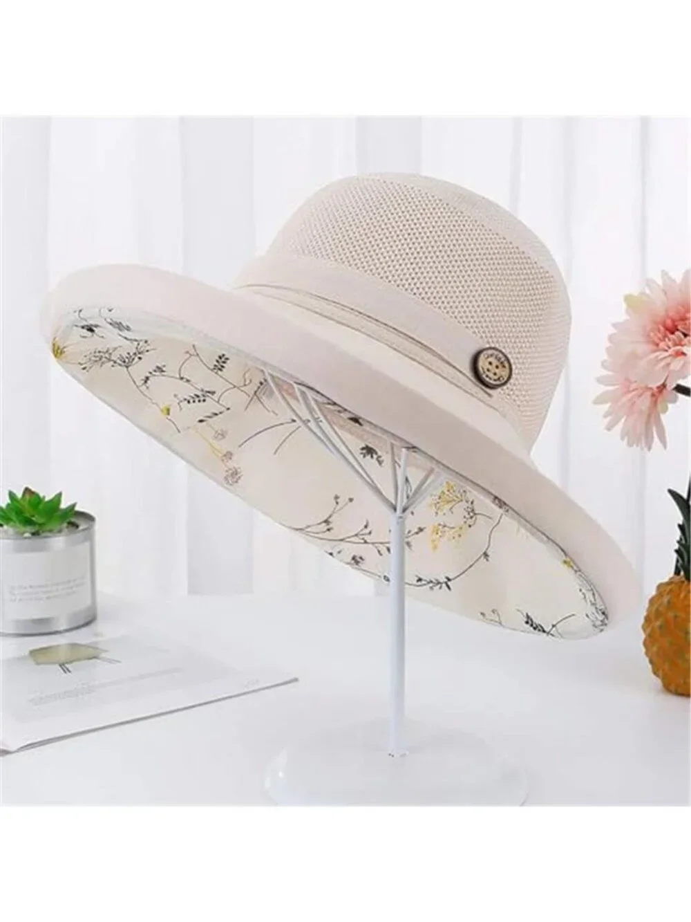 Summer Mesh Sun Hats for Women UV Protection Wide Brim Packable Beach Bucket Hat